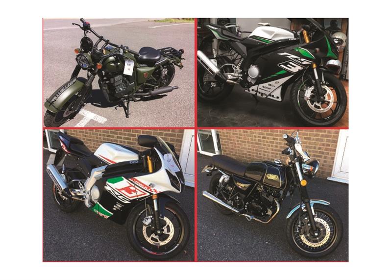 Three Cross Motorcycles Auction
